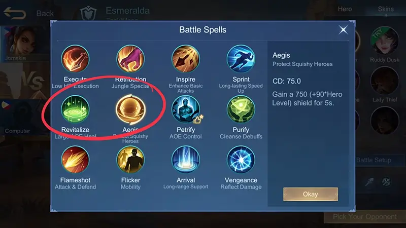 Best battle setup for Esmeralda in Mobile Legends with recommended items and strategies.