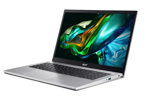 Right side view of Acer Aspire 3 A315 laptop with audio jack and power port